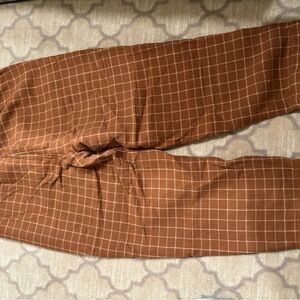 Madewell Brown Checkered Women's Trousers